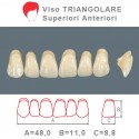 Denti Resina Anteriori Superiori - viso Triangolare 40